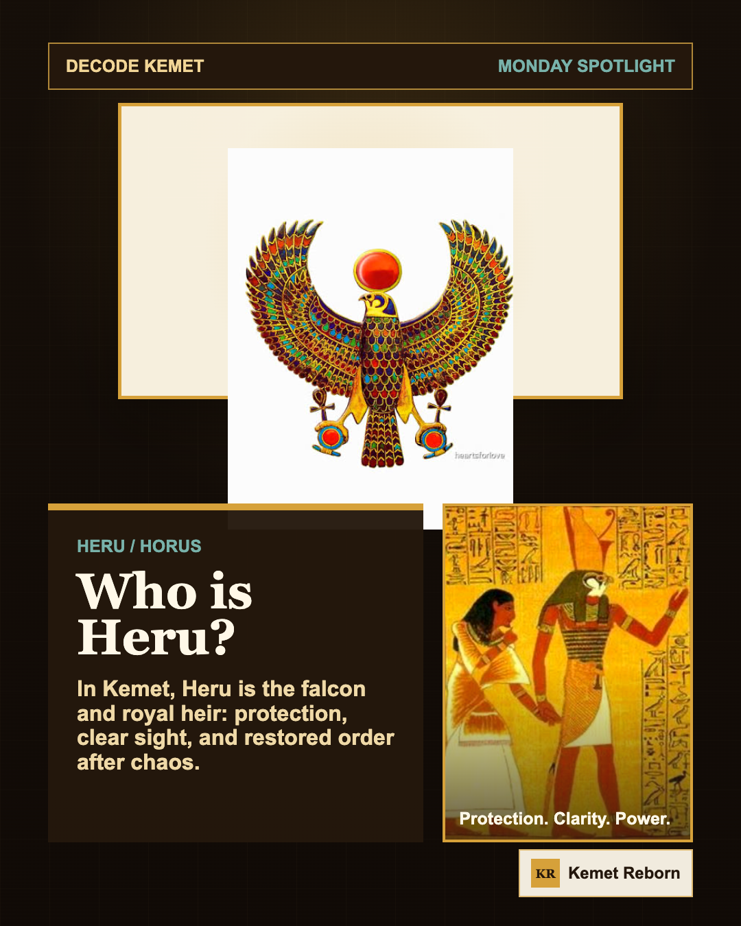 Spotlight: Heru - protection, clear sight, restored order